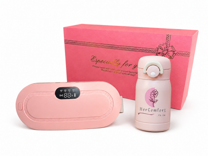 🌸 HerComfort™ Relief Pad & Insulated Bottle Bundle — Warmth & Hydration, Wherever You Go 💧🔥